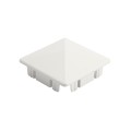 LMT 1080W 4" x 4" Internal Pyramid Vinyl Post Cap (3.715" x 3.715" Inside Dimension) - White