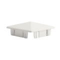 LMT 1080W 4" x 4" Internal Pyramid Vinyl Post Cap (3.715" x 3.715" Inside Dimension) - White