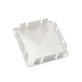 LMT 1080W 4" x 4" Internal Pyramid Vinyl Post Cap (3.715" x 3.715" Inside Dimension) - White
