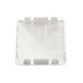 LMT 1080W 4" x 4" Internal Pyramid Vinyl Post Cap (3.715" x 3.715" Inside Dimension) - White