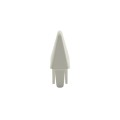 LMT 7/8" x 1 1/2" (0.700" x 1.326" ID) Sharp Vinyl Picket Cap for Vinyl Fence Posts (White) - 1085W