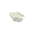 LMT 7/8" x 1 1/2" (0.700" x 1.326" ID) Sharp Vinyl Picket Cap for Vinyl Fence Posts (White) - 1085W