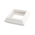LMT 1096-WHITE 4" Vinyl Post Decorative Knuckle - White Decorative Vinyl Post Accent (PostAccents)