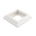 LMT 1096-WHITE 4" Vinyl Post Decorative Knuckle - White Decorative Vinyl Post Accent (PostAccents)