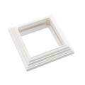 LMT 1096-WHITE 4" Vinyl Post Decorative Knuckle - White Decorative Vinyl Post Accent (PostAccents)