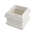 4" Decorative Knuckle with Spacer - LMT 1097 White Decorative Vinyl Post Accent