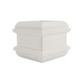 4" Decorative Knuckle with Spacer - LMT 1097 White Decorative Vinyl Post Accent