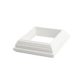 LMT 1100-WHITE 4" x 4" to 5" x 5" Convert Transition Bracket - For Vinyl Post White (PostAccents)
