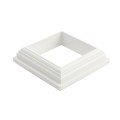 LMT 1100-WHITE 4" x 4" to 5" x 5" Convert Transition Bracket - For Vinyl Post White (PostAccents)