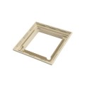 LMT 4" Sq. One-Piece Low Profile Vinyl Post Skirt for Vinyl Fence Posts (Almond) - 1104-ALMOND