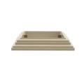 LMT 4" Sq. One-Piece Low Profile Vinyl Post Skirt for Vinyl Fence Posts (Almond) - 1104-ALMOND