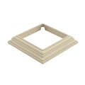 LMT 4" Sq. One-Piece Low Profile Vinyl Post Skirt for Vinyl Fence Posts (Almond) - 1104-ALMOND