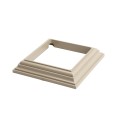 LMT 4" Sq. One-Piece Low Profile Vinyl Post Skirt for Vinyl Fence Posts (Khaki) - 1104-KHAKI