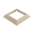 LMT 4" Sq. One-Piece Low Profile Vinyl Post Skirt for Vinyl Fence Posts (Khaki) - 1104-KHAKI