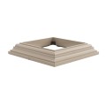 LMT 4" Sq. One-Piece Low Profile Vinyl Post Skirt for Vinyl Fence Posts (Khaki) - 1104-KHAKI