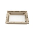 LMT 4" Sq. One-Piece Low Profile Vinyl Post Skirt for Vinyl Fence Posts (Khaki) - 1104-KHAKI