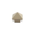 LMT 1 3/8" x 1 3/8" Sharp Vinyl Picket Cap for Vinyl Fence Posts (Almond) - 1116-ALMOND