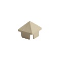 LMT 1 3/8" x 1 3/8" Sharp Vinyl Picket Cap for Vinyl Fence Posts (Almond) - 1116-ALMOND