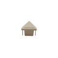 LMT 1 3/8" x 1 3/8" Sharp Vinyl Picket Cap for Vinyl Fence Posts (Almond) - 1116-ALMOND