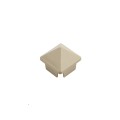 LMT 1 3/8" x 1 3/8" Sharp Vinyl Picket Cap for Vinyl Fence Posts (Almond) - 1116-ALMOND