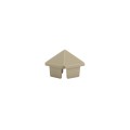 LMT 1 3/8" x 1 3/8" Sharp Vinyl Picket Cap for Vinyl Fence Posts (Almond) - 1116-ALMOND