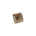 LMT 1 3/8" x 1 3/8" Sharp Vinyl Picket Cap for Vinyl Fence Posts (Almond) - 1116-ALMOND