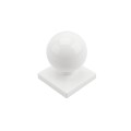 LMT 1117W 4" x 4" Dome Ball Vinyl Post Cap - White
