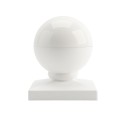 LMT 1117W 4" x 4" Dome Ball Vinyl Post Cap - White
