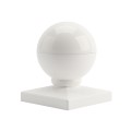 LMT 1117W 4" x 4" Dome Ball Vinyl Post Cap - White