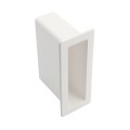 1 1/2" x 5 1/2" x 4" Pocket Rail Vinyl Fence Gate Socket (White) - LMT 1127-WHITE