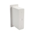 1 1/2" x 5 1/2" x 4" Pocket Rail Vinyl Fence Gate Socket (White) - LMT 1127-WHITE