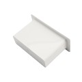 1 1/2" x 5 1/2" x 4" Pocket Rail Vinyl Fence Gate Socket (White) - LMT 1127-WHITE