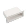1 1/2" x 5 1/2" x 4" Pocket Rail Vinyl Fence Gate Socket (White) - LMT 1127-WHITE