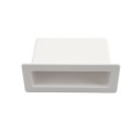1 1/2" x 5 1/2" x 4" Pocket Rail Vinyl Fence Gate Socket (White) - LMT 1127-WHITE