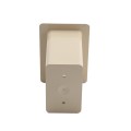 2" x 3 1/2" x 4" Pocket Rail Vinyl Fence Gate Socket (Almond) - LMT 1128-ALMOND