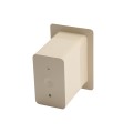 2" x 3 1/2" x 4" Pocket Rail Vinyl Fence Gate Socket (Almond) - LMT 1128-ALMOND