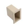 2" x 3 1/2" x 4" Pocket Rail Vinyl Fence Gate Socket (Almond) - LMT 1128-ALMOND