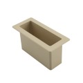 2" x 6" x 4" Pocket Rail Vinyl Fence Gate Socket (Almond) - LMT 1129-ALMOND