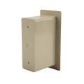2" x 6" x 4" Pocket Rail Vinyl Fence Gate Socket (Almond) - LMT 1129-ALMOND
