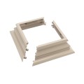 LMT 4" Sq. Federation Two-Piece Vinyl Post Skirt for Vinyl Fence Posts (Khaki) - 1137-KHAKI