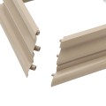 LMT 4" Sq. Federation Two-Piece Vinyl Post Skirt for Vinyl Fence Posts (Khaki) - 1137-KHAKI