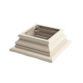 LMT 4" Sq. Federation Two-Piece Vinyl Post Skirt for Vinyl Fence Posts (Khaki) - 1137-KHAKI