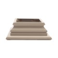 LMT 4" Sq. Federation Two-Piece Vinyl Post Skirt for Vinyl Fence Posts (Khaki) - 1137-KHAKI