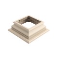 LMT 4" Sq. Federation Two-Piece Vinyl Post Skirt for Vinyl Fence Posts (Khaki) - 1137-KHAKI
