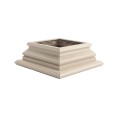 LMT 4" Sq. Federation Two-Piece Vinyl Post Skirt for Vinyl Fence Posts (Khaki) - 1137-KHAKI