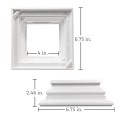 LMT 4" Sq. Federation Two-Piece Vinyl Post Skirt for Vinyl Fence Posts (White) - 1137-WHITE
