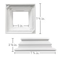 LMT 5" Sq. Federation Two-Piece Vinyl Post Skirt for Vinyl Fence Posts (White) - 1138-WHITE