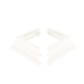 LMT 5" Sq. Federation Two-Piece Vinyl Post Skirt for Vinyl Fence Posts (White) - 1138-WHITE