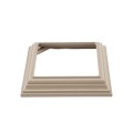 LMT 4" Sq. Traditional Two-Piece Vinyl Post Skirt for Vinyl Fence Posts (Khaki) - 1156-KHAKI
