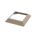 LMT 4" Sq. Traditional Two-Piece Vinyl Post Skirt for Vinyl Fence Posts (Khaki) - 1156-KHAKI